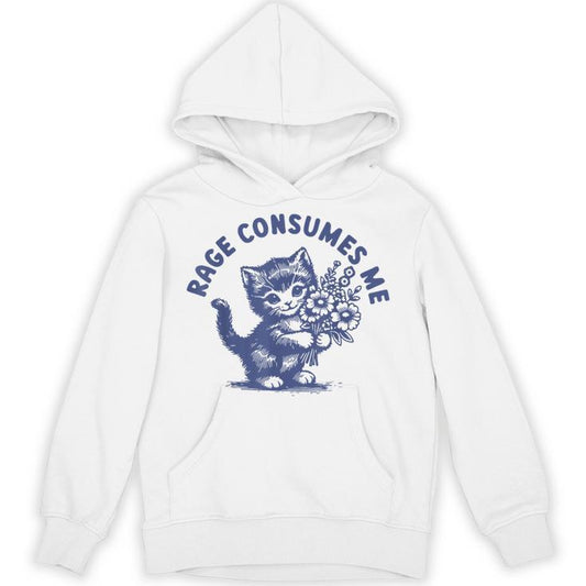 Cat Rage Consumes Me Unisex Hoodie