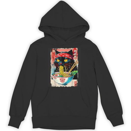 Cat Ramen Japanese Cat Kawaii Cat Anime Unisex Hoodie