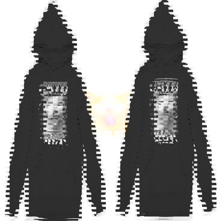 Certified Freak Eat Cement Cursed Silly Cat Meme Unisex Hoodie