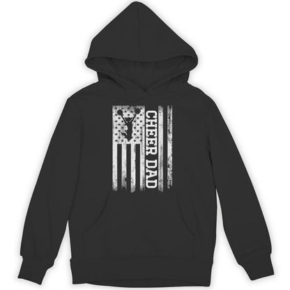 Cheer Dad American Flag Cheerleader Rebel Cheerleading Unisex Hoodie