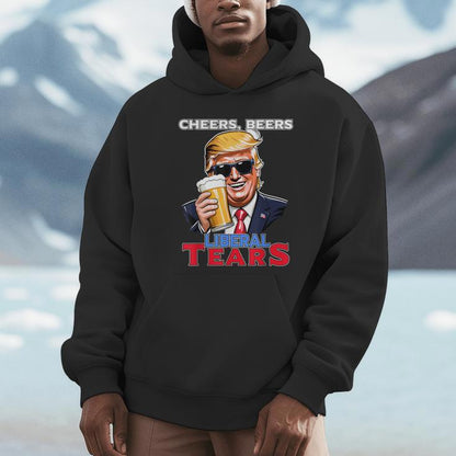 Cheers Beer Liberal Tears Trump Beer Unisex Hoodie