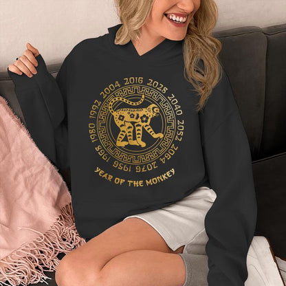 Chinese New Year Of The Monkey Chinese Zodiac Year 2028 Unisex Hoodie