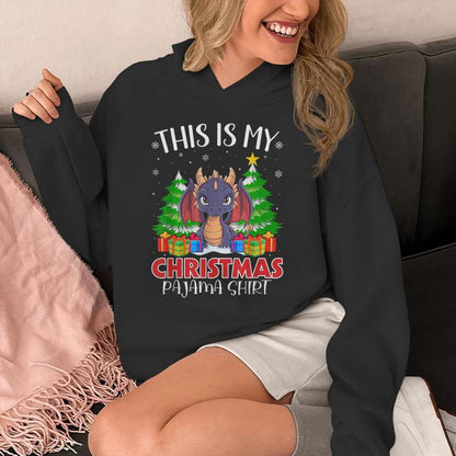 This Is My Christmas Pajama Dragon Xmas Pjs Unisex Hoodie