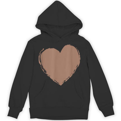 Color Of The Year 2025 Mocha Mousse Heart With White Unisex Hoodie