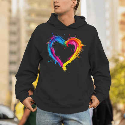 Colorful Heart Love Valentines Day Unisex Hoodie