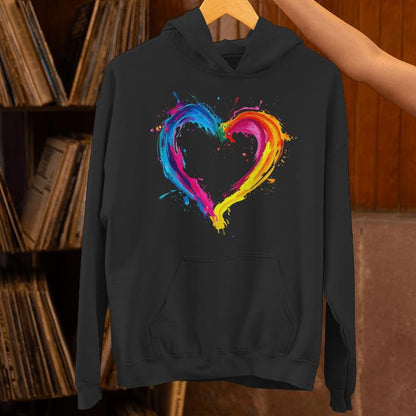 Colorful Heart Love Valentines Day Unisex Hoodie