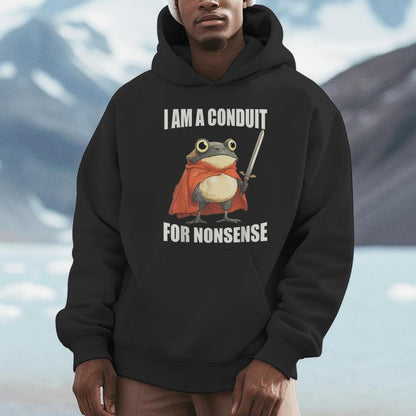 I Am A Conduit For Nonsense Frog With Sword Unisex Hoodie