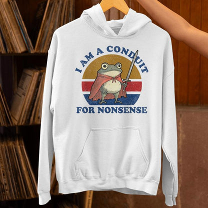 I Am A Conduit For Nonsense Sayings Frog Meme Gamer Unisex Hoodie