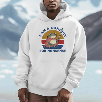I Am A Conduit For Nonsense Sayings Frog Meme Gamer Unisex Hoodie