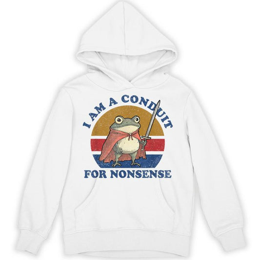 I Am A Conduit For Nonsense Sayings Frog Meme Gamer Unisex Hoodie