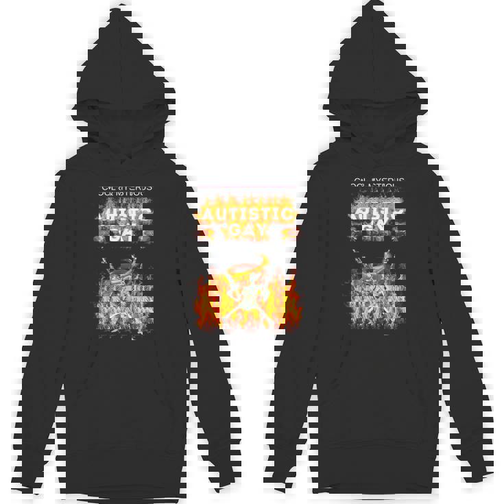 Cool Mysterious Autistic Gay Hard Skeleton Meme Gen Z Unisex Hoodie