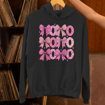 Coquette Valentine Xoxo Valentine Bow Hearts Lover Unisex Hoodie