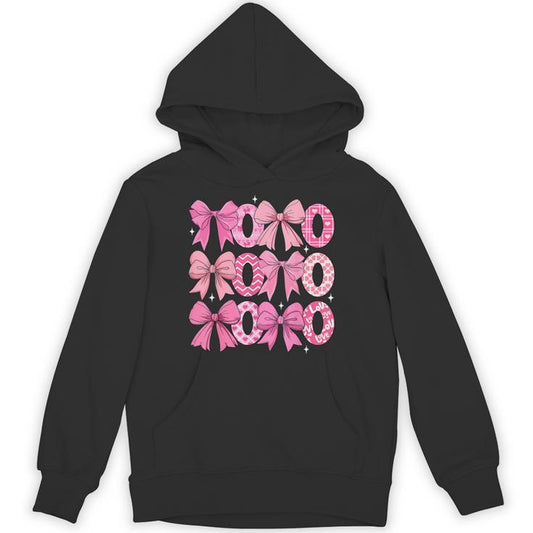 Coquette Valentine Xoxo Valentine Bow Hearts Lover Unisex Hoodie