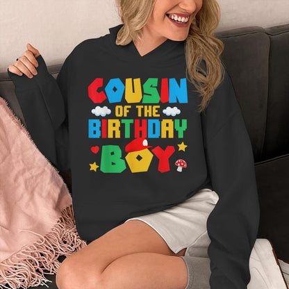 Cousin Of The Birthday Boy Game Gaming Family Matching Unisex Hoodie