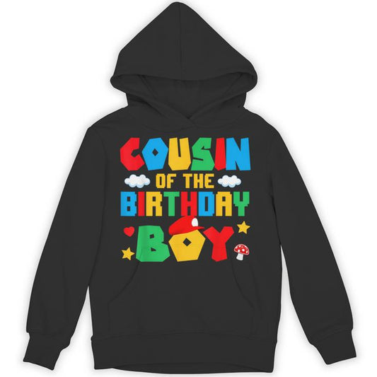 Cousin Of The Birthday Boy Game Gaming Family Matching Unisex Hoodie