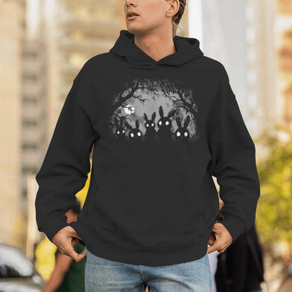 Creepy Cute Bunny Rabbits Alt Goth Grunge Horror Aesthetic Unisex Hoodie