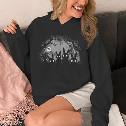 Creepy Cute Bunny Rabbits Alt Goth Grunge Horror Aesthetic Unisex Hoodie
