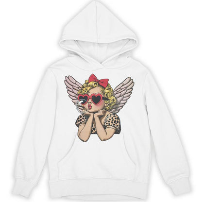 Cupid Blowing Bubble Heart Sunglasses Leopard Valentines Day Unisex Hoodie