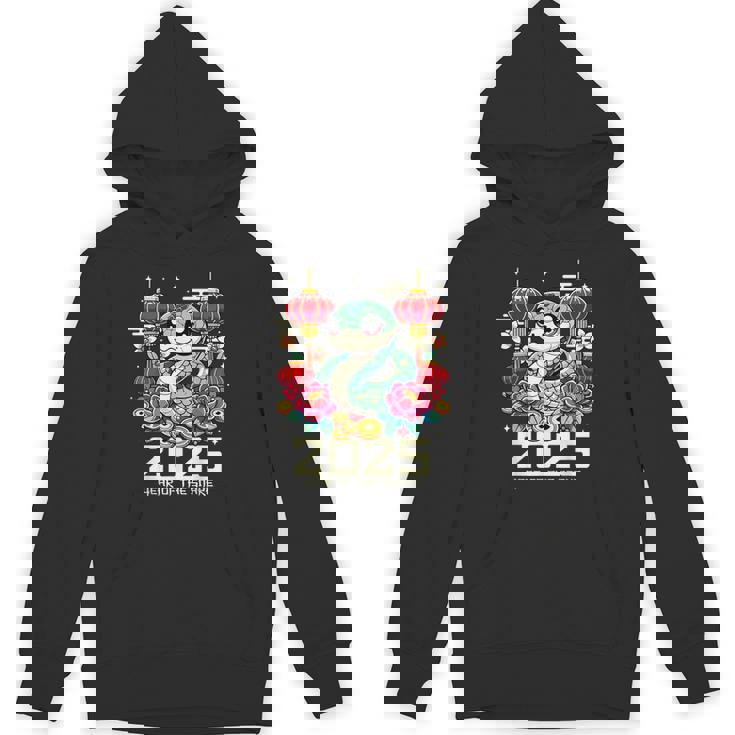 Cute Happy Chinese New Year Of The Snake 2025 Lunar Zodiac Unisex Hoodie