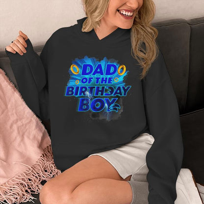 Dad Of The Birthday Boy Hedgehog Family Party Decorations Unisex Hoodie