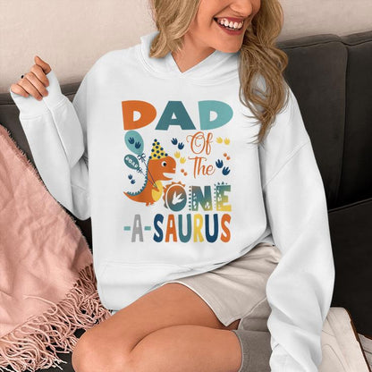 Dad Of The One-A-Saurus 2Nd Birthday Dinosaur Party Unisex Hoodie