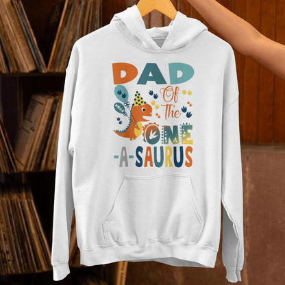 Dad Of The One-A-Saurus 2Nd Birthday Dinosaur Party Unisex Hoodie