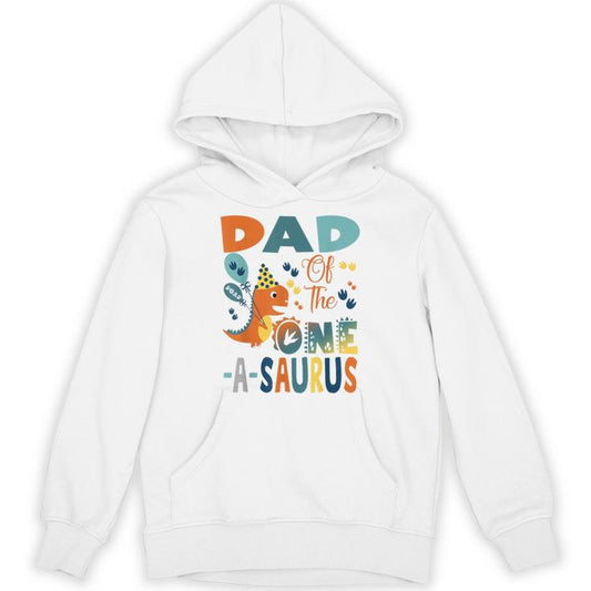 Dad Of The One-A-Saurus 2Nd Birthday Dinosaur Party Unisex Hoodie