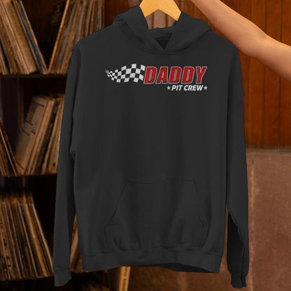 Daddy Pit Crew Race Car Birthday Family Matching Pit Crew Unisex Hoodie