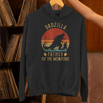 Daddyzilla Father Of Monsters Vintage Dad Fathers Day Unisex Hoodie
