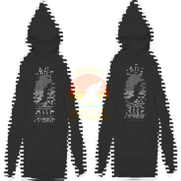 Daddyzilla Father Of Monsters Vintage Dad Fathers Day Unisex Hoodie