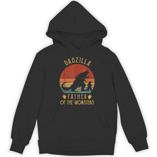 Daddyzilla Father Of Monsters Vintage Dad Fathers Day Unisex Hoodie