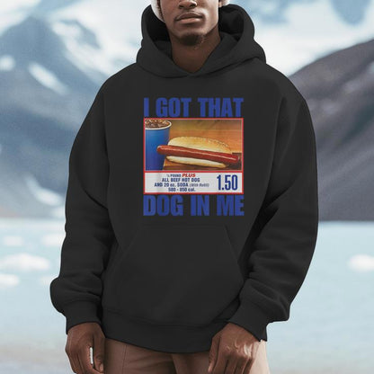 I Got That Dog In Me Retro Vintage Sports Meme Hotdog Unisex Hoodie