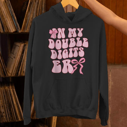 In My Double Digits Era Coquette 10 Year Old 10Th Birthday Unisex Hoodie