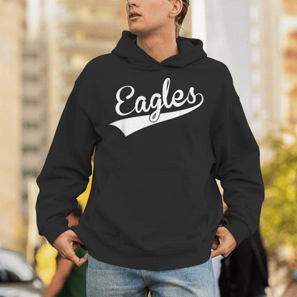 Eagles Heart School Sports Fan Team Spirit Unisex Hoodie