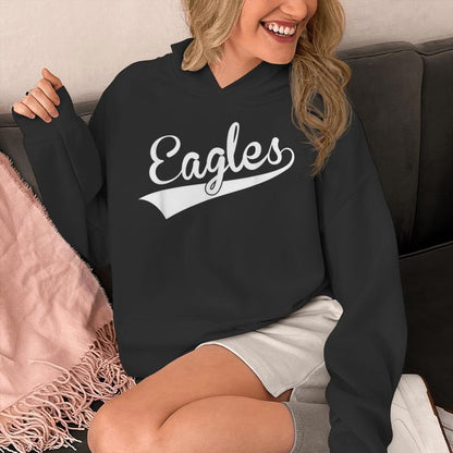 Eagles Heart School Sports Fan Team Spirit Unisex Hoodie
