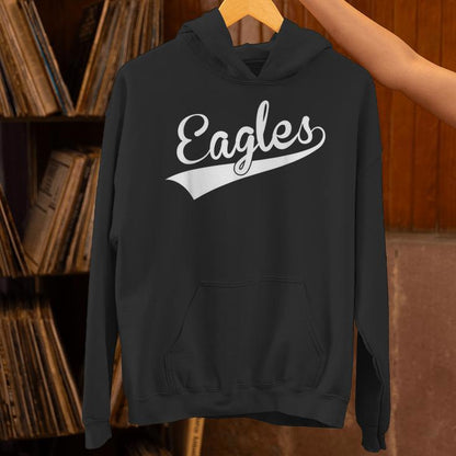 Eagles Heart School Sports Fan Team Spirit Unisex Hoodie