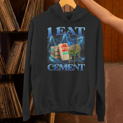 I Eat Cement Cat Meme Internet Memes Memes Gen-Z Unisex Hoodie