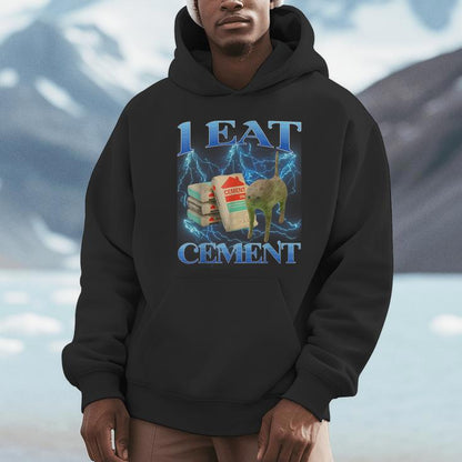 I Eat Cement Cat Meme Internet Memes Memes Gen-Z Unisex Hoodie