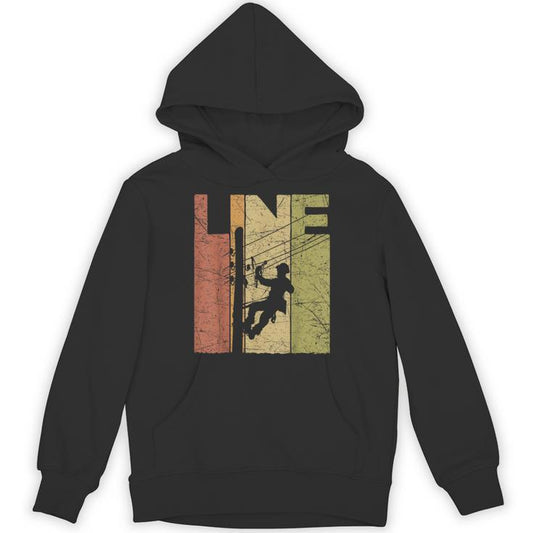 Electric Cable Lineman Vintage Lineman Retro Electrician Unisex Hoodie