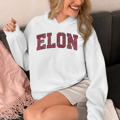 Elon North Carolina Nc Vintage Athletic Sports Unisex Hoodie