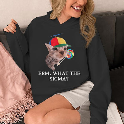 Erm What The Sigma Cat Candy Unisex Hoodie