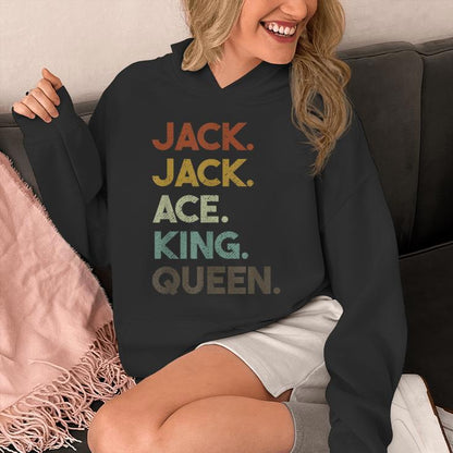 Euchre Card Hand Game Night Retro Unisex Hoodie