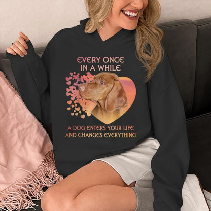 Every Once In A While A Vizsla Enters You Life Unisex Hoodie