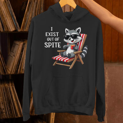 I Exist Out Of Spite Raccoon Sunglasses Unisex Hoodie
