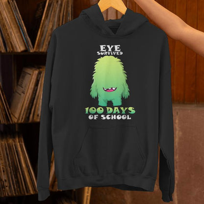 Eye Survived 100 Days Monster School Ready For Googly Eyes Unisex Hoodie