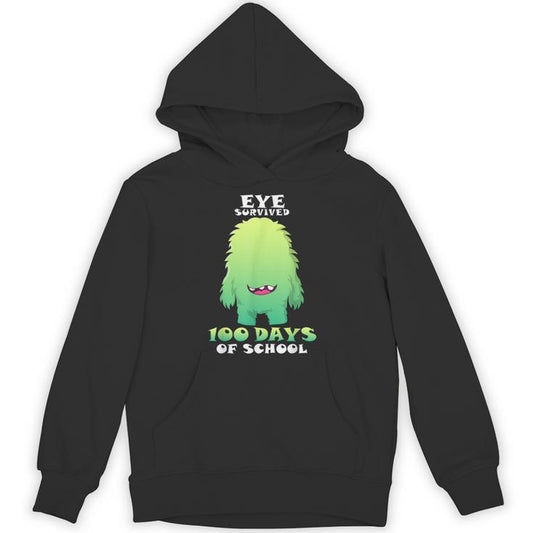 Eye Survived 100 Days Monster School Ready For Googly Eyes Unisex Hoodie