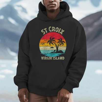 Family Vacation Vintage Retro Virgin Island St Croix Beach Unisex Hoodie