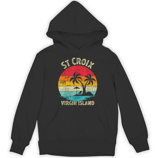 Family Vacation Vintage Retro Virgin Island St Croix Beach Unisex Hoodie