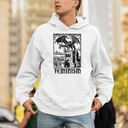 Feminism Dragon Fantasy Vintage 90S Meme Unisex Hoodie