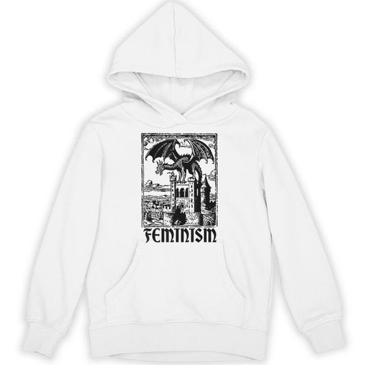 Feminism Dragon Fantasy Vintage 90S Meme Unisex Hoodie